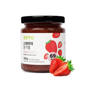 설탕대신 스테비아 딸기잼 240g, 국내산 딸기 50%