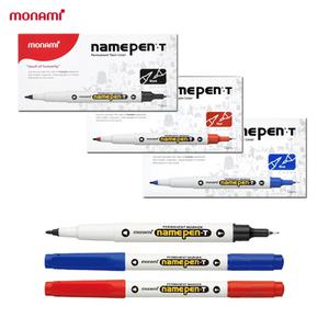모나미 네임펜T 트윈타입 1mm + 0.4mm 12자루 (1갑)
