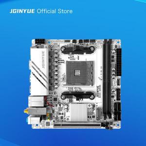 JGINYUE AMD B550 AM4 미니 ITX 마더보드, Ryzen R5 4000/5000 시리즈 프로세서 지원, DDR4 RAM PCI-E 4.0