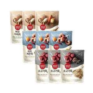 햇반죽 버섯야채죽 420g x3개+새우계란죽 420g x3개+소고기죽 420g x3개