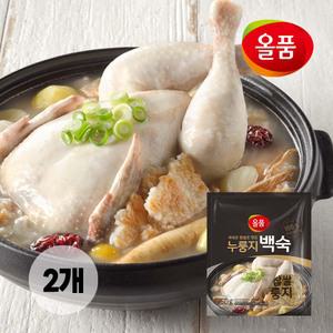 올품 냉장 찹쌀 누룽지 백숙 750g x 2봉 밀키트 삼계탕