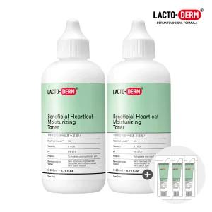 [X2]락토덤 어성초 수분토너 200ml 2개 + 수분크림 1ml 3매 증정