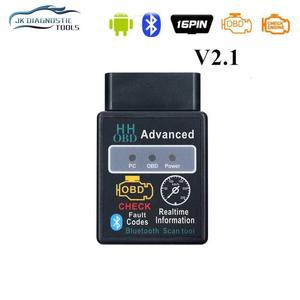 튜닝용품 게이지 자동차 진단 스캐너 안드로이드 PC OBD2 슈퍼 ELM 327 OBDII V2.1 BT 코드 리더 스캔