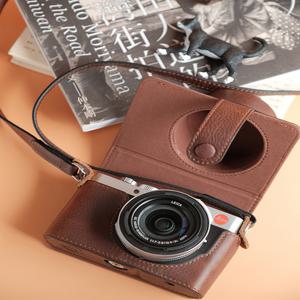Roadfisher 빈티지 소가죽 카메라 가방 파우치 휴대용 보호 케이스 커버 베이스 벨트 Leica DLUX8 D-LUX8