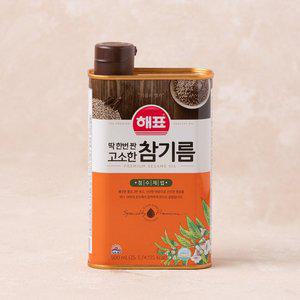 해표 고소한참기름500ml(캔)