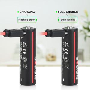 Soshine 마우스 전동 칫솔 게임기용 USB 충전식 배터리  1.5V 리튬 800 사이클 시간  3500mWh AA