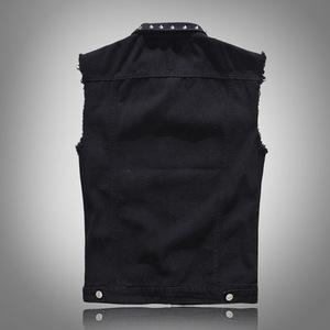 베스트 조끼 남성 데일리 멋진 슬림 블랙 데님 mob2