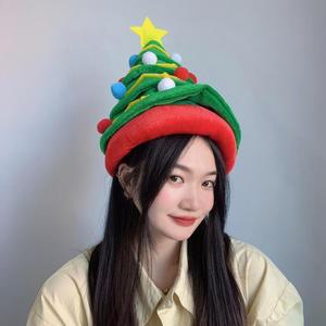 크리스마스 초록 트리모자 연말 홈파티 산타 꼬깔모자
