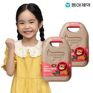 [ 미니막스 핸드타올 증정 ]동아제약 미니막스 정글 멀티비타민미네랄 복숭아맛 2통(2개월분)