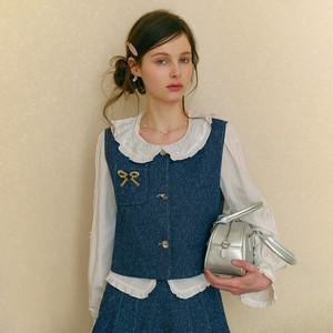 Cest_Denim button point vest