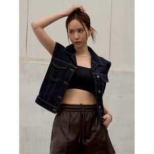 (매장정품) 탑텐 TOPTEN 여성) 데님 크롭 베스트_MTE2VI2901 MTE2VI2901 127326