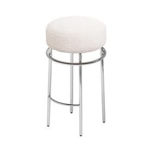 [무케] _툴리 바스툴(White Boucle) 고급 원단 인테리어 의자