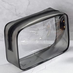 투명 파우치 대형 화장품 PVC 여행용 사각 다용도
