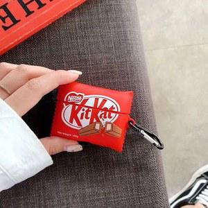 Airpods 4 케이스 , Kitkat 초콜릿 보호 실리콘 이어폰 커버 Airpod 4 케이스 커버 For Girls Boys Funda