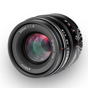 Brightin-star 55mm F1.8 풀 프레임 카메라 렌즈, 고정 MF 수동 초점, 니콘 Z6 Z7 캐논 EOS RF 소니 E 미러