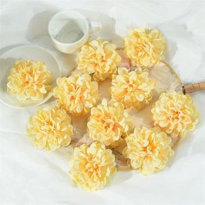 종이 인 꽃 머리 재료 실크 카네이션 공 웨딩 장식 크리스마스 홈 화이트 브로치 DIY 화환 50 개