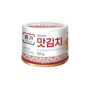 종가집 깔끔한맛 맛김치캔 160g X 36개 / 여행용 휴대용 김치통조림