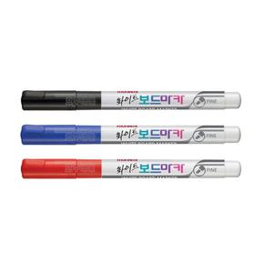 모나미 파인 FINE 화이트 보드마카 12개입 ( 얇은 펜타입 화이트 보드판 마카 펜