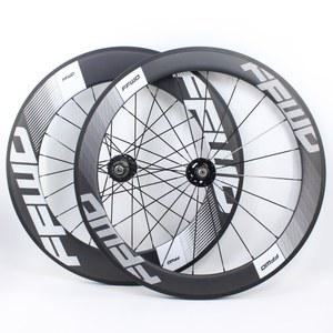 휠셋 700C 60mm 88mm 트랙 고정 기어 자전거 매트 UD 3K 풀 카본 파이버 클린처 튜브리스 림 휠셋 카본 자전거 휠셋 최신