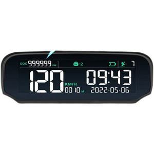 태양광 자동차 HUD GPS 거리계 LCD 디지털 경보 과속방지 시계 속도계