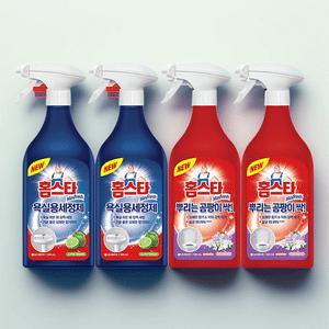홈스타 맥스프레쉬 욕실용 세정제 500ml 2개+뿌리는 곰팡이 싹 500ml 2개