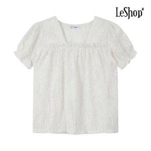 [르샵] 스퀘어넥 프릴 반팔 셔츠 (BP4BL016A)