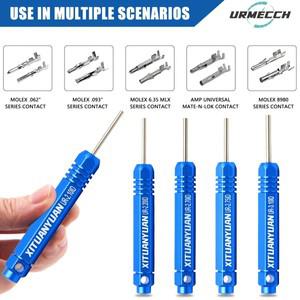 JST/AMP/Molex 소켓 커넥터용 1pc 핀 추출기 터미널 제거 도구 키트 암수 튜브 유형