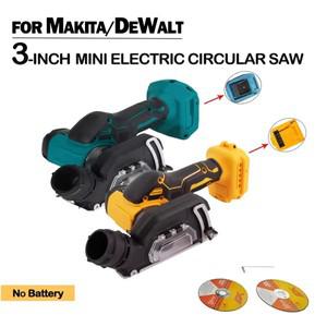 Electirc 미니 앵글 그라인더 무선 3 인치 컷오프 도구 절단 원형 톱 전동 Makita/Dewalt 18V 배터리에 적