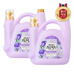 [엘지생활건강]샤프란 아우라 5.5L 대용량섬유유연제 화이트릴리x2개