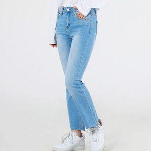 LAF 3024 여자하이웨스트부츠컷스판청바지