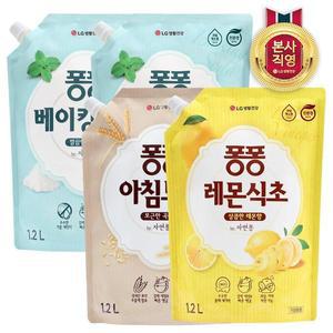 퐁퐁 주방세제 1200ml x 4개 베이킹소다 레몬식초 아침보리