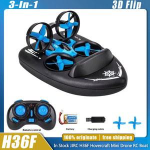 JJRC H36F RC 보트 호버크래프트 미니 드론 재고 3-in-1 2.4G 선물 3D 있음 원키 키즈 플립 장난감 리턴 쿼드콥터