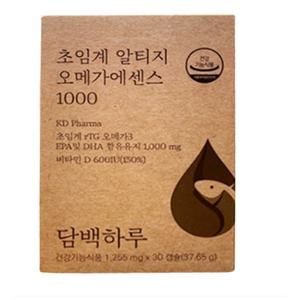담백하루 알티지 초임계 담백한하루 정보 rTG 고약사 오메가3 성분 효능 MJ