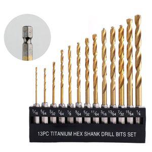 철기리 임팩 구리 목재 티타늄 13PCS 드릴비트세트 철판기리 드릴기리 목공기리
