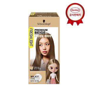 갤러리아 NEW 프레쉬라이트 밀키타입 염색제 프리미엄 베이지 x 1개