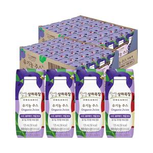 상하목장 유기농주스 사과블루베리케일 125ml 48팩