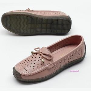 단화 여성 225 컴포트 여자 슈즈 여름 중년 엄마 펀칭 흰색 신발vwx957
