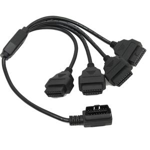 OBD2 16핀 4분배 케이블 자동차 통신 분배기 HUD