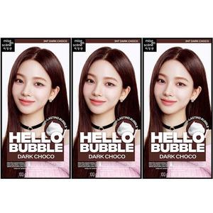 미쟝센 헬로버블 염색약 3NT 다크초코x3 차분하고 진한 초콜릿 브라운 발색좋은 셀프염색