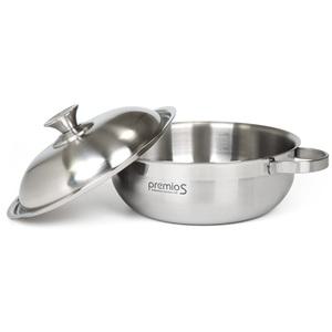 프리미오 IH 국내산 올스텐 높은 전골냄비 24cm 스텐냄비 가정용 샤브샤브 이유식 국 찌개 탕 다용도