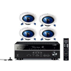 야마하 7.2채널 무선 블루투스 4K 네트워크 A /V Wi-Fi 홈 시어터 리시버 + 고성능 방습 2-Way 8
