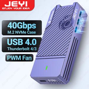 알루미늄 C타입 USB 4.0 2280 SSD 케이스 PWM FAN 포함 썬더볼트 4/3 3.2 3.1 3 호환 40Gbps M.2 NVMe 인