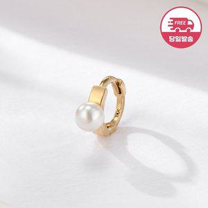 [비앤비골드] 당일발송 14K 클래식 진주 미니 원터치 링 피어싱 S 한쪽 JAE40833
