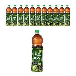 [소비기한 임박] 초록매실 제로 1.5L, 12입, 1개