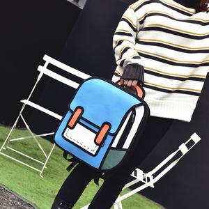 인싸템 백팩 학생 카툰 책가방 컬러 2D 입체가방 3D