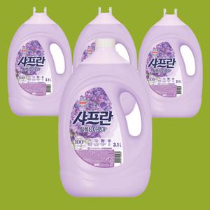 샤프란 아로마 섬유유연제 릴렉싱아로마 용기 3.1L 4개