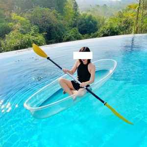 투명배 카약 계곡 제주도 수상 패들 호수 피싱 보트
