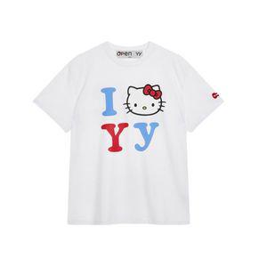 [정품아닐시3배보상] 오픈 Yy x 헬로 키티 티셔츠 화이트 Open Yy x Hello Kitty T-Shirt White