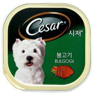 강아지 간식 시저캔 습식사료 통조림 불고기 1개