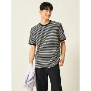 [빈폴] [빈폴]스트라이프 라운드넥 티셔츠 네이비 (BC5442C35R) (BC5442C35R)
